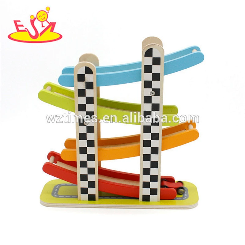 Customize mini railway set wooden toy car track for children W04E059
