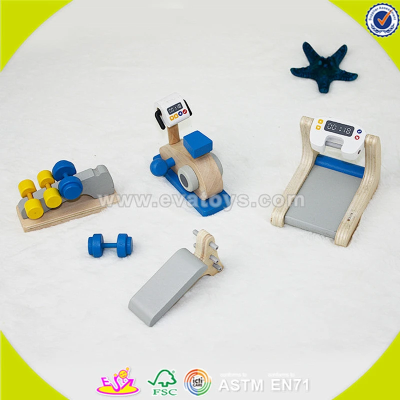 New invention Mini cheap christmas wooden toy gym for children DIY gym equipment toy for baby W06B033
