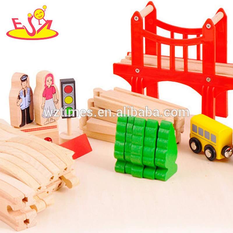 wholesale best sale children wooden railroad train toy for sale W04C052