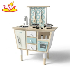 2019 New Original Design kids wooden kitchen toy set with accessories W10C475
