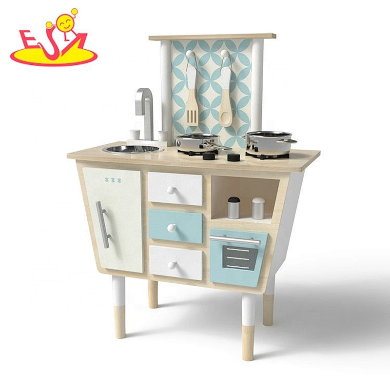 2019 New Original Design kids wooden kitchen toy set with accessories W10C475