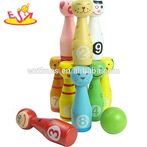 wholesale newly 13PCS wooden toys bowling new fashionable 13PCS wooden toys bowlin W01A125