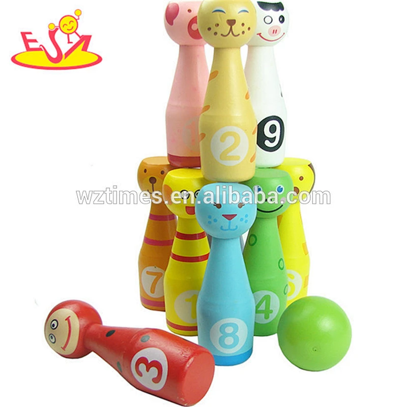 wholesale newly 13PCS wooden toys bowling new fashionable 13PCS wooden toys bowlin W01A125