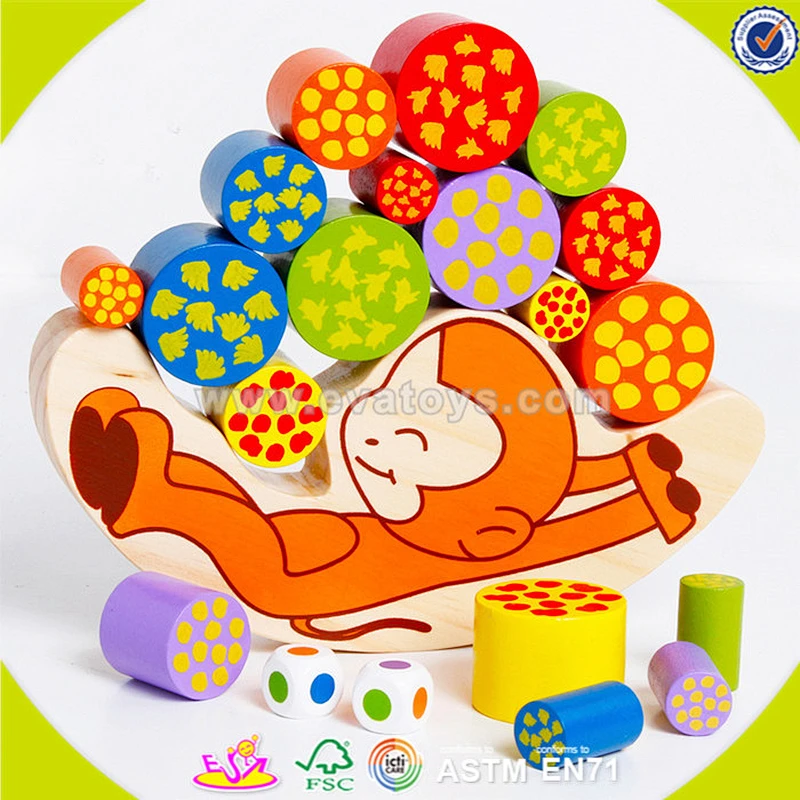 Großhandel holz balance spiel spielzeug für kinder, günstige balance spiel spielzeug, diy bunte hölzerne balance spiel spielzeug w11f046
