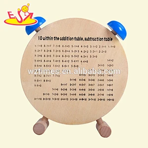 2018 wholesale number and time wooden puzzle alarm clock educational kids wooden puzzle alarm clock for sale W14K006