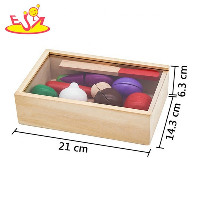 Top fashion children cutting wooden vegetable toys for pretend play W10B268
