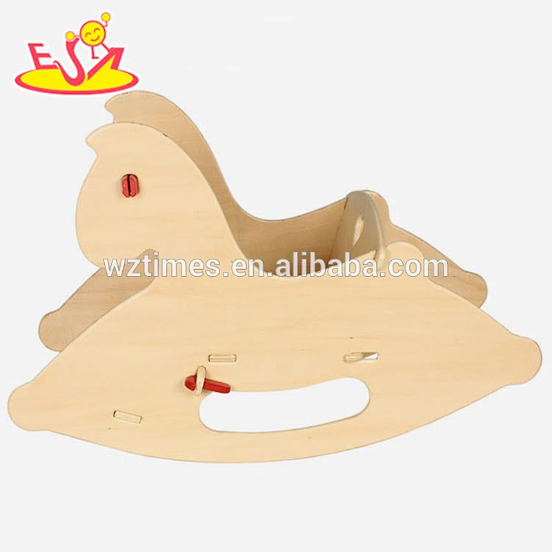2018 wholesalers rocking horse wooden rocking horse high quality wooden rocking horse W16D082B