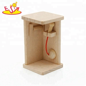 Nueva llegada fingir jugar muebles de casa de muñecas de madera en miniatura para niños W06B073