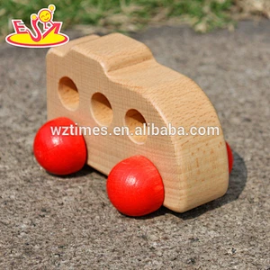 Wholesale preschool mini wooden toy vehicles for kids W04A124