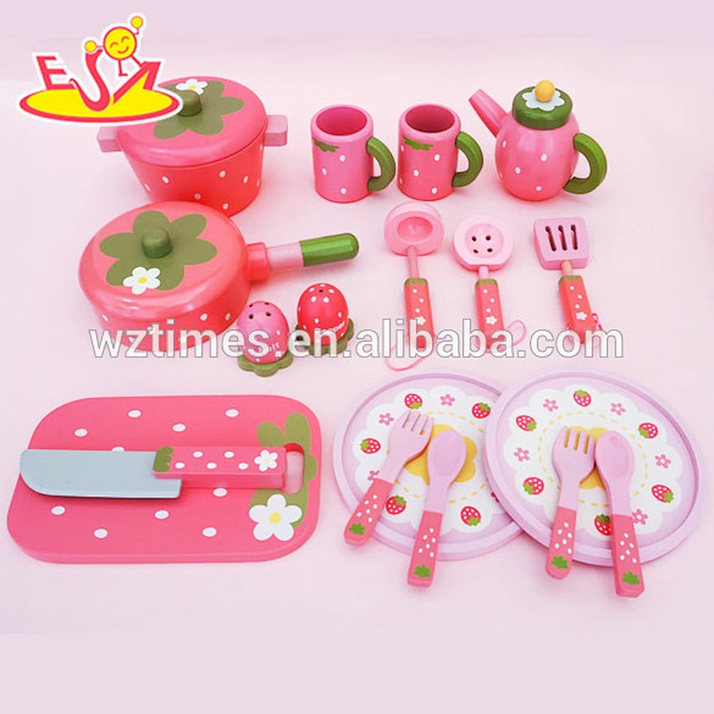 2018 wholesale wooden mini kitchen set toy simulation wooden mini kitchen set toy W10B154