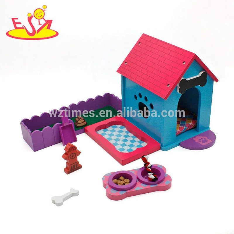 جديد وصول لطيف جرو البيت لعبة خشبية الكلب لعب للأطفال W06F071