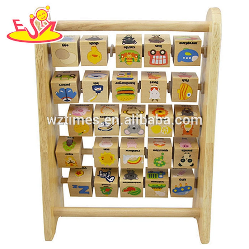 wholesale preschool educational wooden alphabet toy for sale W12C011