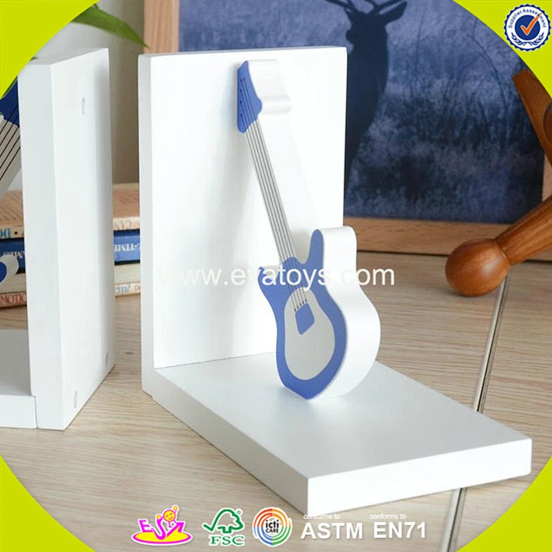 wholesale kids wooden guitar bookends popular baby wooden guitar bookends W08D062B