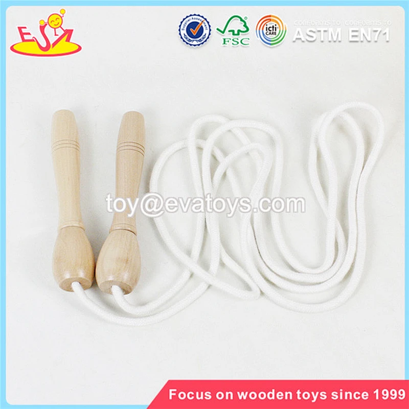 wholesale new kids toys wooden handle skipping jump rope primary color children wooden jump rope W01A292