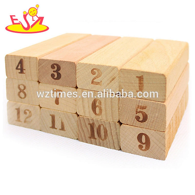 Großhandel 51 STÜCKE pädagogisches baby stapeln ziegel spiel lustige hölzerne stapel ziegel spiel spielzeug kinder holzblöcke W13D149