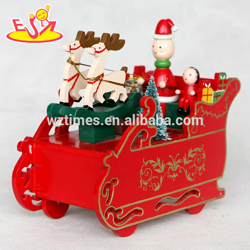 wholesale baby wooden locomotive music box with customize W07B021
