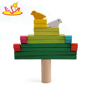 2019 New fashion educational wooden balancing tree building blocks for kids W13D219