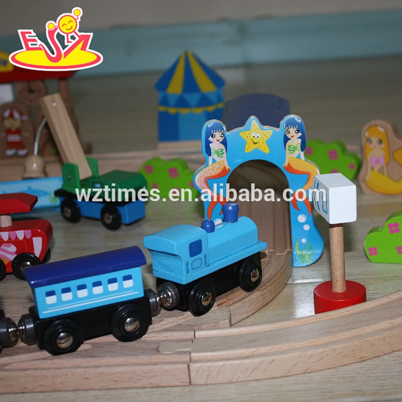 2018 wholesale baby wooden car track toy cheap kids wooden car track toy funny children wooden car track toy W04D013