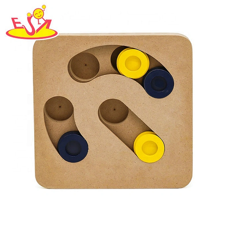 Fun pet interactive wooden cat maze feeder for wholesale W06F110
