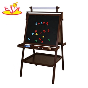 Early educational double sided wooden drawing board toy for children W12B118