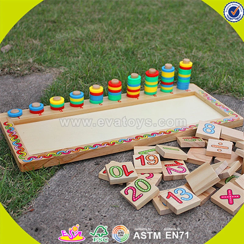 wholesale educational wooden count toy baby math toy top quality wooden count toy to help kids thinking W12E001