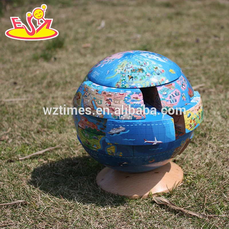 2018 wholesale wooden globe toy newly wooden globe toy children wooden globe toy W14G038