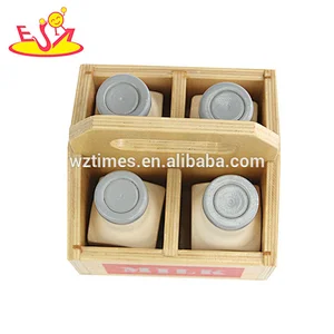 2018 neue stil süße baby holzspielzeug milchflaschen mit box W10B192