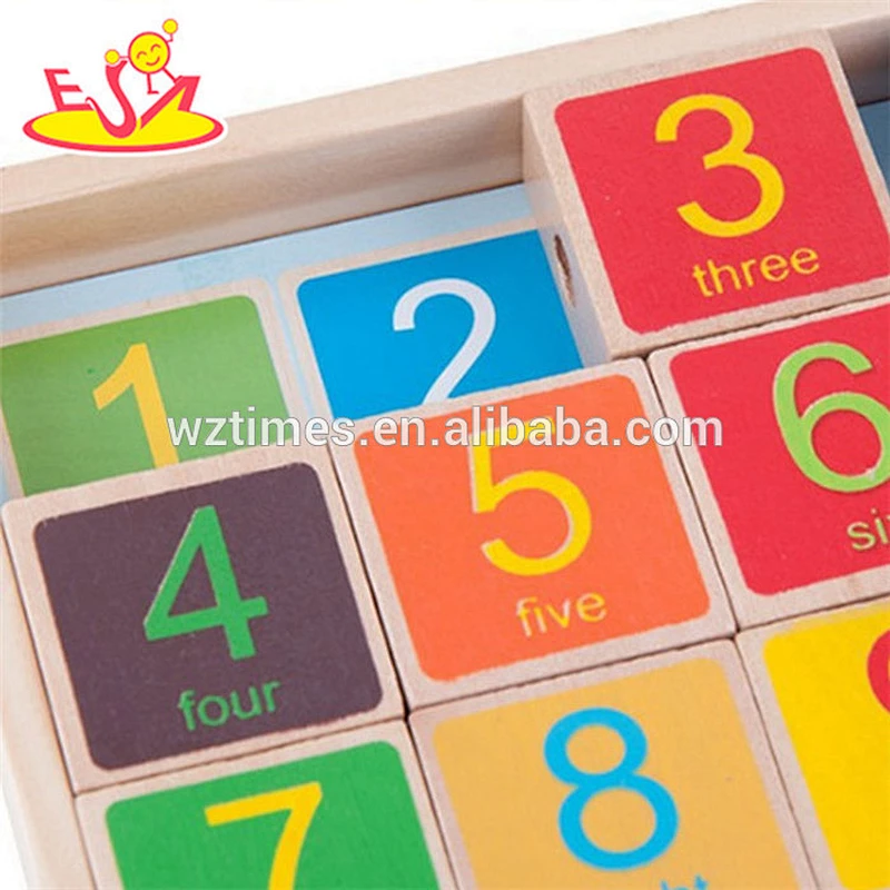 الجملة ذكاء الأطفال مكعب كتل خشبية خيوط لعبة للمتعة W11E068