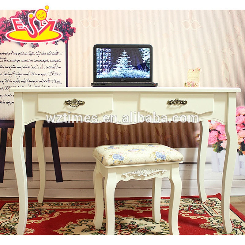 2018 New design wooden bedroom vanity furniture high quality solid wooden youth bedroom vanity furniture W08G192