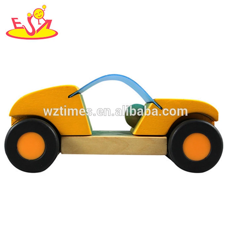 wholesale funny new wooden car toy best gift for children wooden small car toy beautiful wooden car toy W04A045