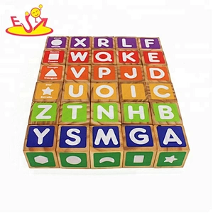 High quality 30 PCS early learning wooden baby building blocks for education W13A158
