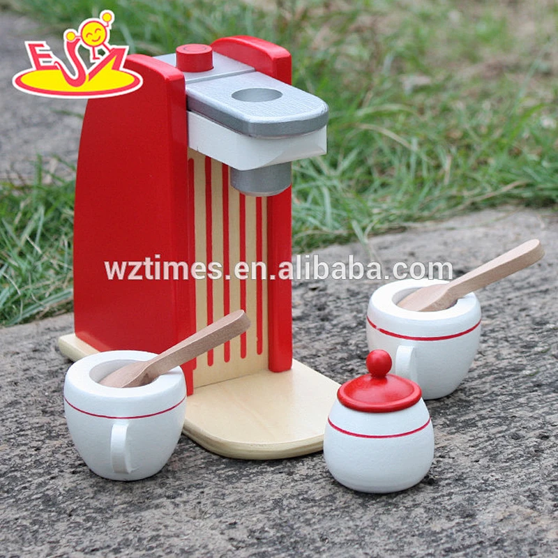 2018 New design wooden coffee machine toy kid wooden coffee machine toy lovely wooden coffee machine toy W10D136