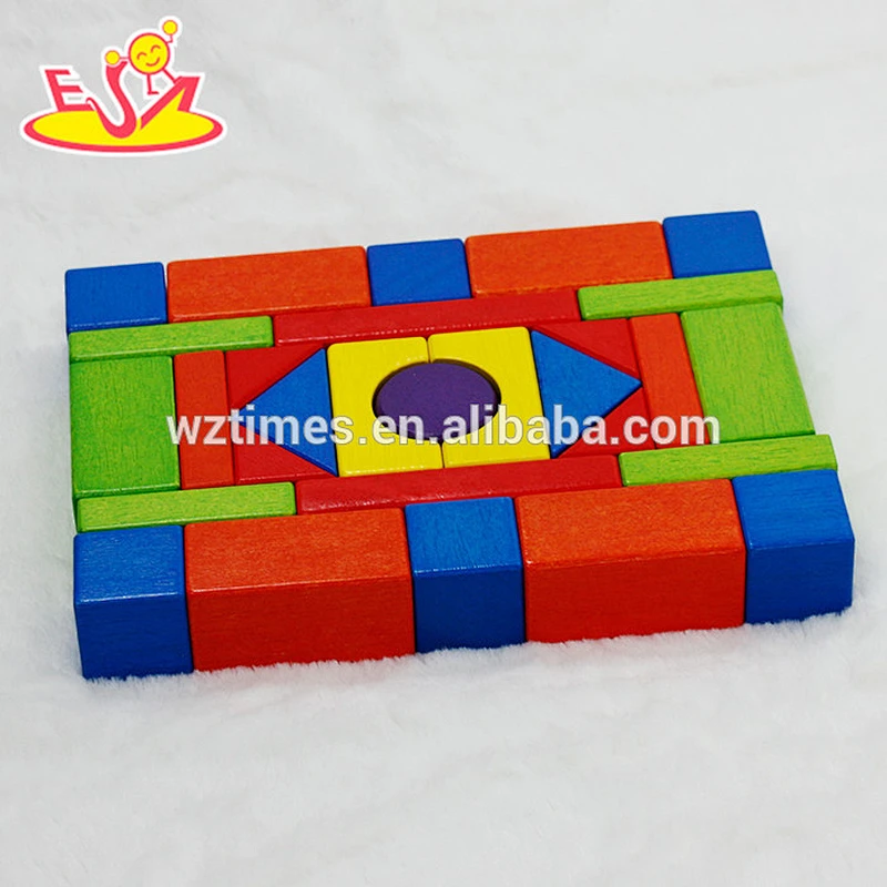 best quality educational children wooden colorful blocks toy for sale W13A106