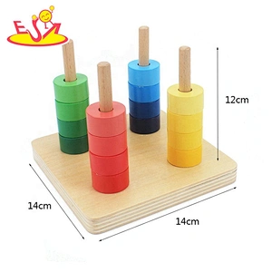 High quality kids wooden montessori stacking for wholesale W12F093