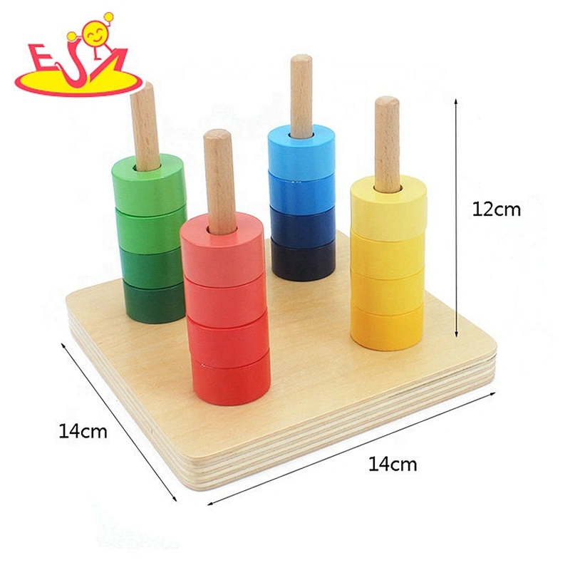 High quality kids wooden montessori stacking for wholesale W12F093