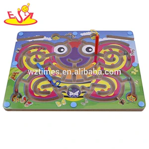 wholesale baby wooden toys beads popular kids wooden labyrinth interesting children wooden labyrinth W11H009