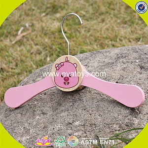 2018 New design wooden hanger hook pink wooden hanger hook children wooden hanger hook W09B071