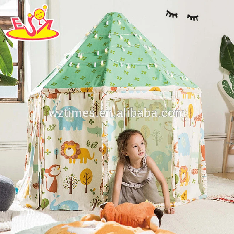 wholesale indoor or outdoor playhouse cottage kids tent house funny play Indian kids tent house W08L008