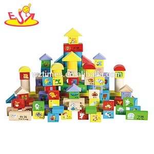 Comercio al por mayor 50 UNIDS letras de madera bloques de construcción de juguete niños creativos letras de madera bloques de juguete W13B033
