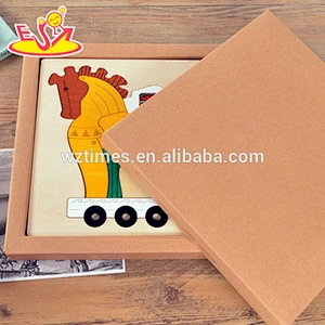 Wholesale teaching aid educational wooden 3d jigsaw toy for children W14A146
