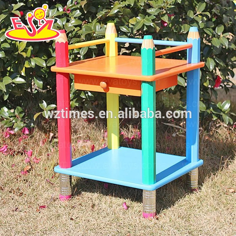Wholesale top sale baby wooden 2 layer shelf used in home or kindergarten W08C060