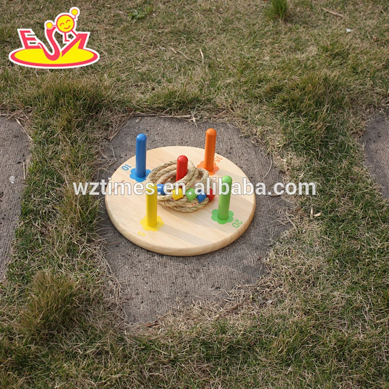 2018 new products educational kids wooden ring toss toy W01A159