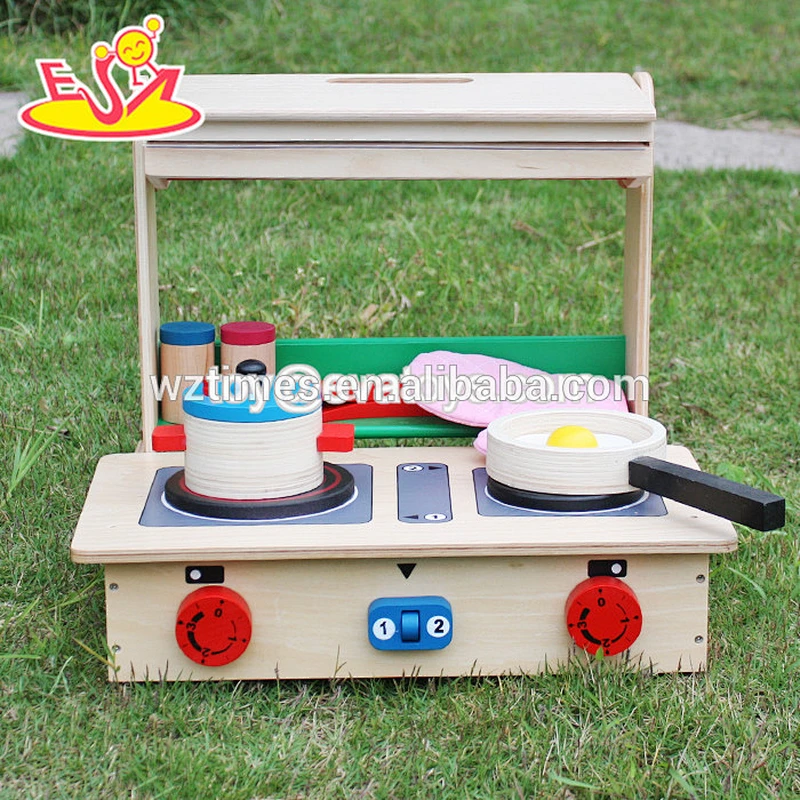 Role play toddlers wooden small kitchen toy for wholesale W10C157
