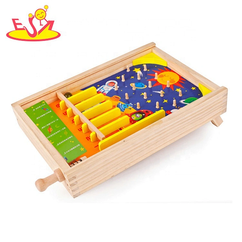 Top fashion educational wooden mini pinball game for kids W01A346