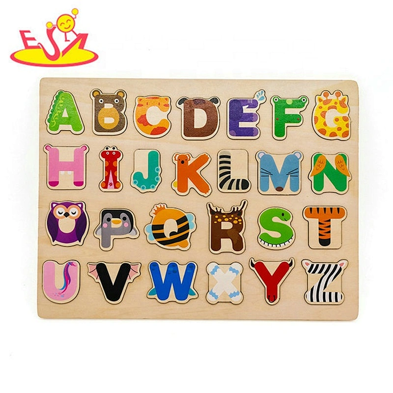 2019 Creative children wooden block puzzle for education W14A215