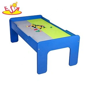 Customize educational wooden block activity table for children W04C182