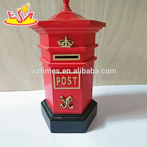 top sale kids wooden pink piggy bank for wholesale W02A267