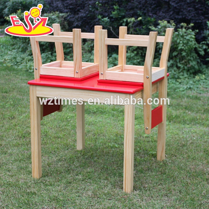 2018 New design wooden kids table and chairs cheap wooden children table and chairs best wood toddlers table and chairs W08G134