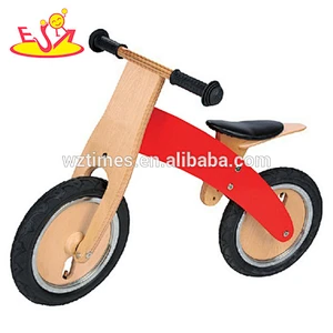 Wholesale high quality wooden red balance bike for children without pedal W16C013