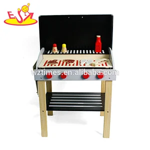 Beliebteste BBQ-Set aus Holz Spielzeug Kochen für Kinder spielen W10D123B